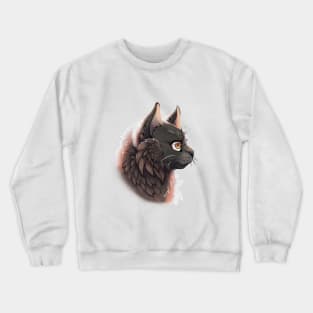 Black British Longhair Side Portrait Crewneck Sweatshirt